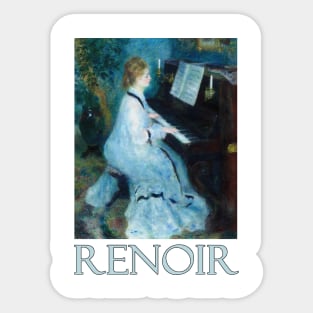 Lady at the Piano by Pierre-Auguste Renoir Sticker